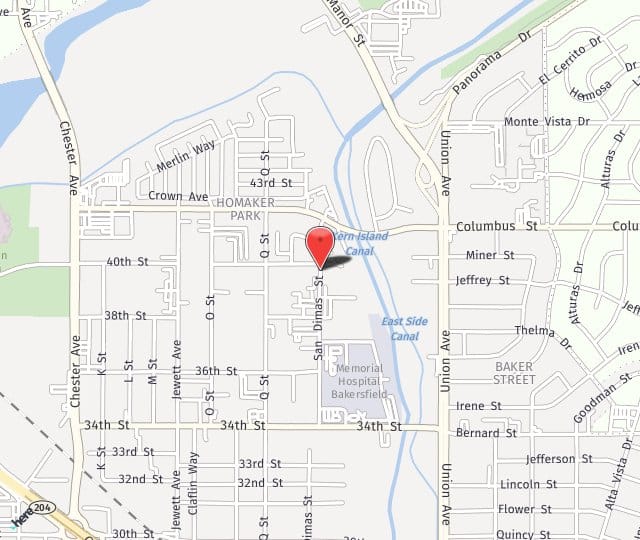 Location Map: 3941 San Dimas St Bakersfield, CA 93301